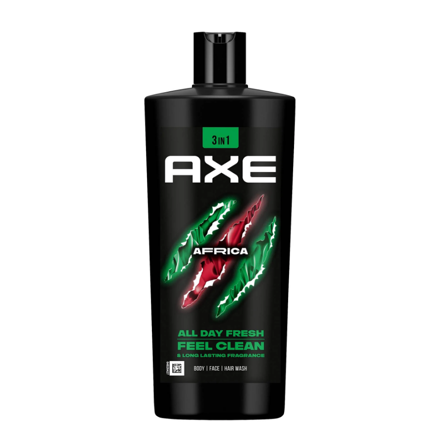Gel douche Axe 3-en-1 Africa pour le corps, les cheveux et le visage
