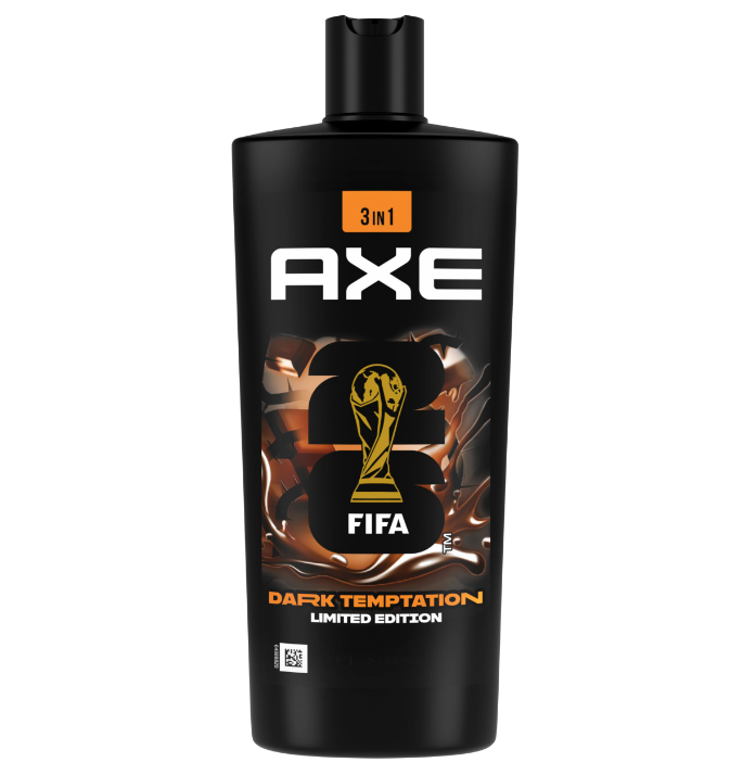 Gel douche Axe 3-en-1 Dark Temptation FIFA pour le corps, les cheveux et le visage