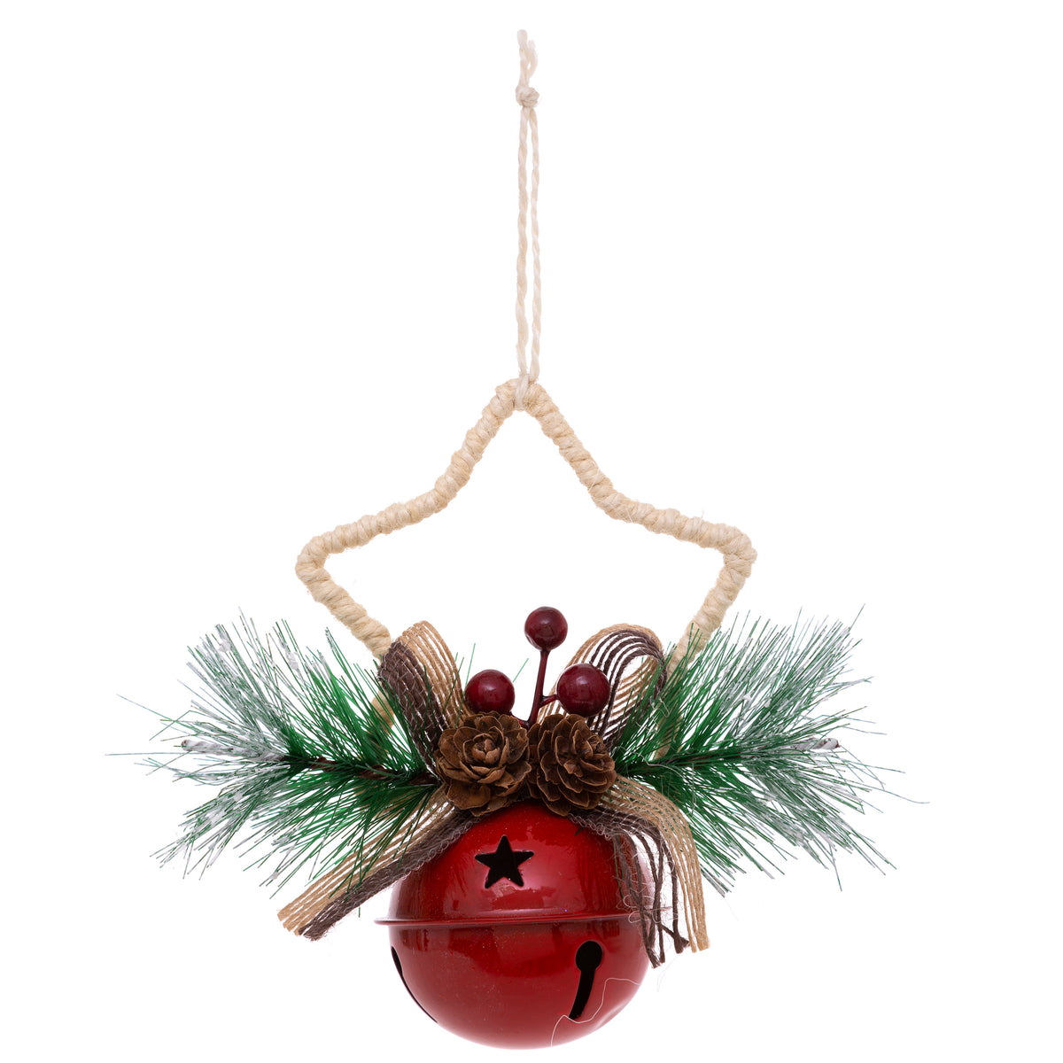 Suspension de Noël cloche en métal