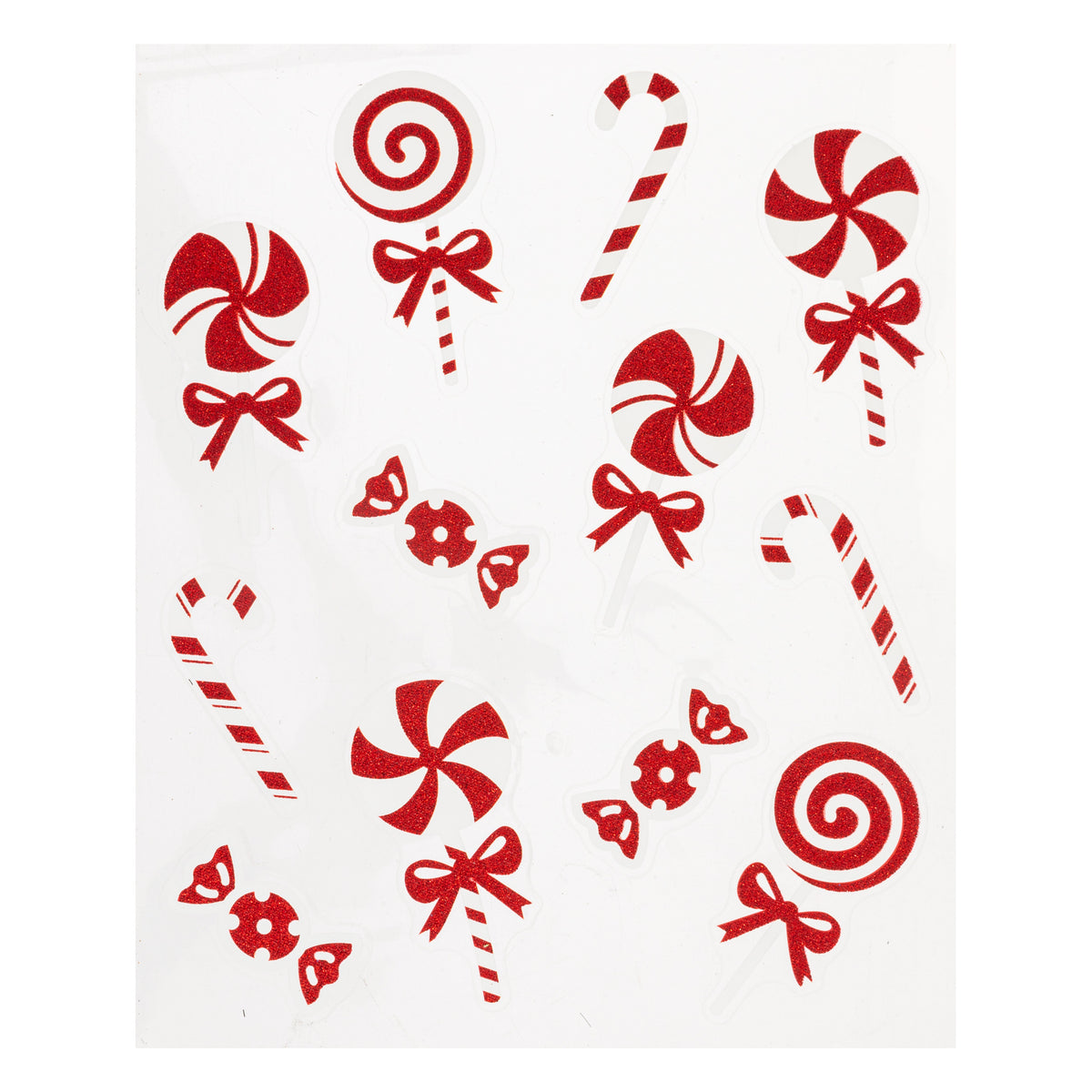 Stickers sucre d’orge rouge et blanc 34 x 28 cm