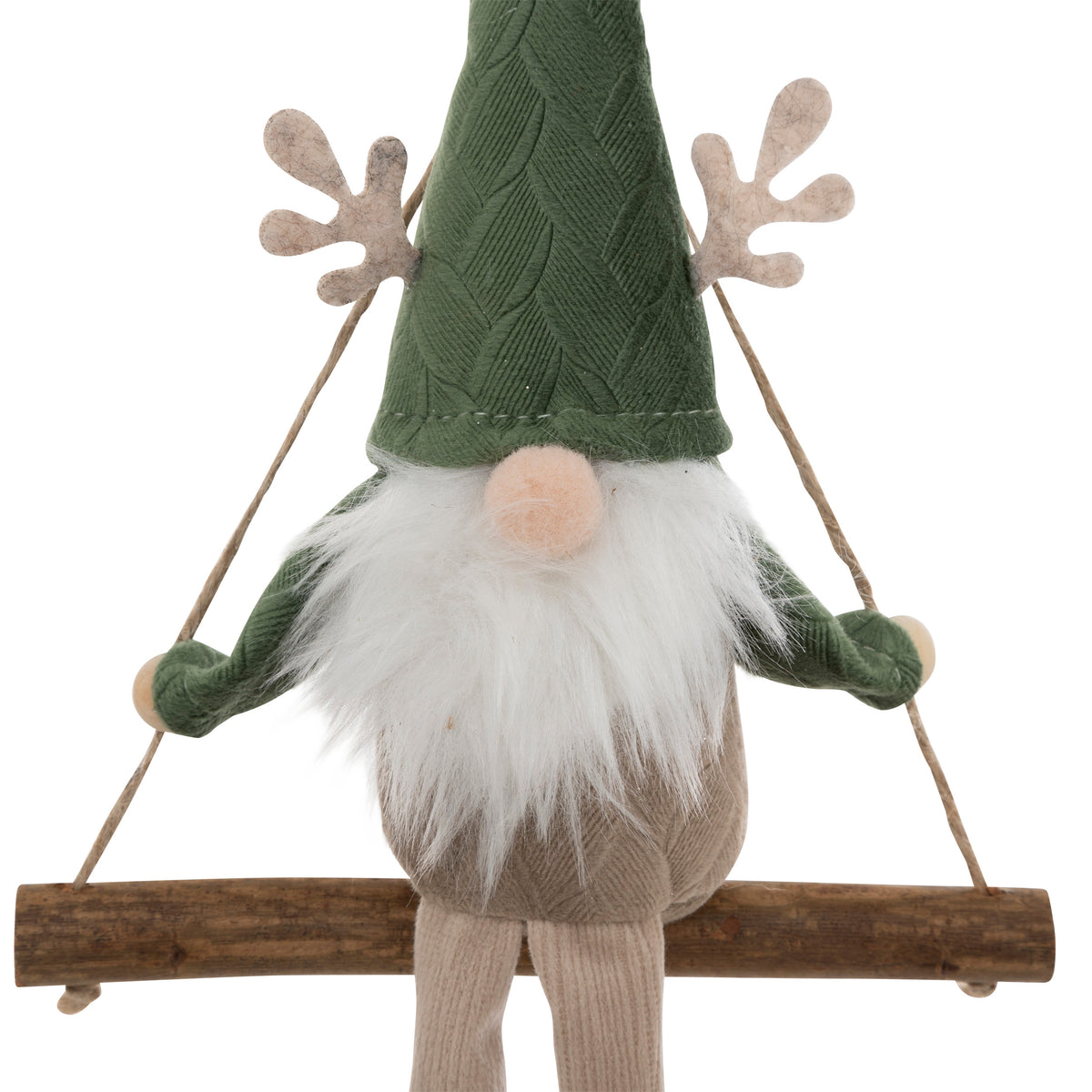 Suspension de Noël gnome sur balançoire 16 cm