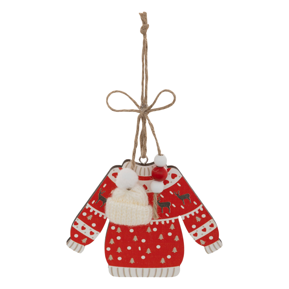 Suspension Pull de Noël en Bois