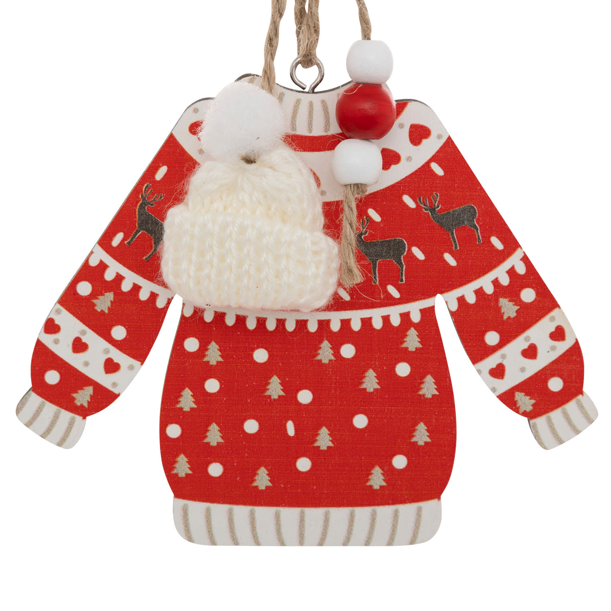 Suspension Pull de Noël en Bois
