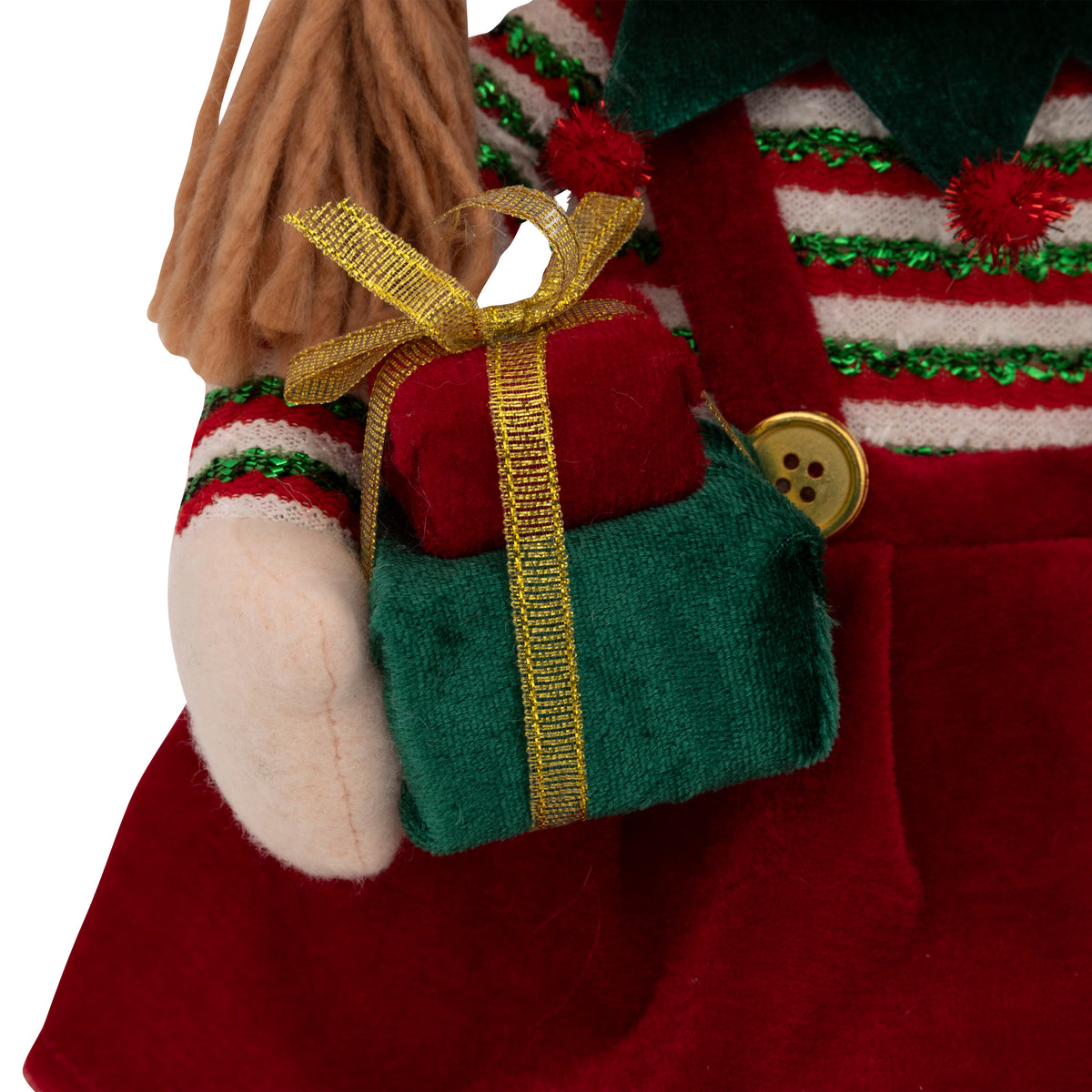 Lutin filou assis de Noël Atmosphera – H. 68 cm, 2 modèles assortis