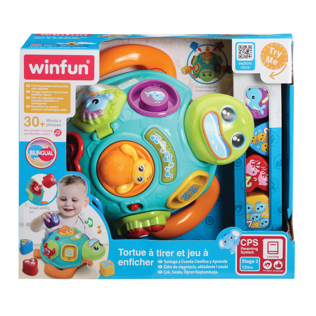Jouet tortue à fonctions Winfun – 28,5 × 13 × 23,8 cm
