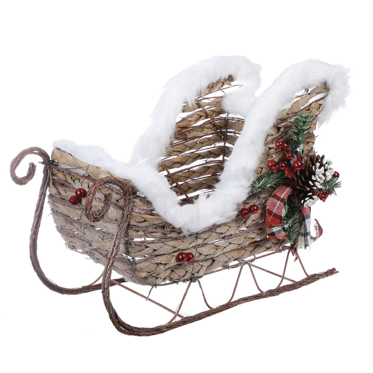 Luge en rotin – 47 × 20 × 30 cm - Beige