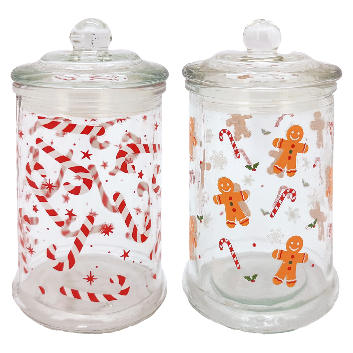 Mini bonbonnière en verre imprimé Noël