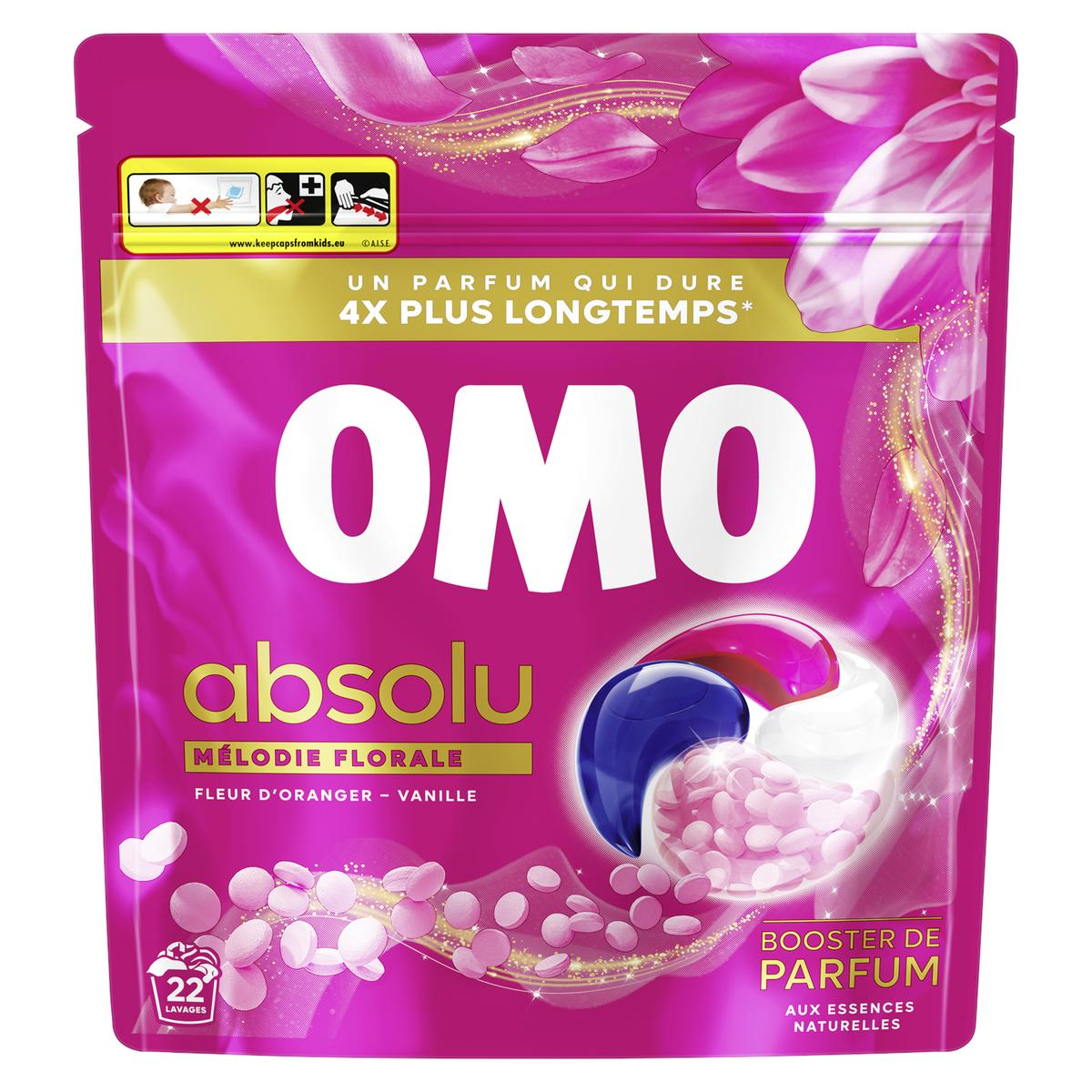 22 capsules de lessive absolu fleur d'oranger vanille