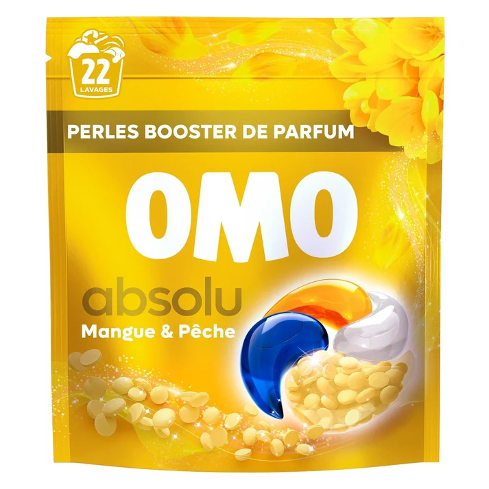 22 capsules de lessive absolu mangue et pêche