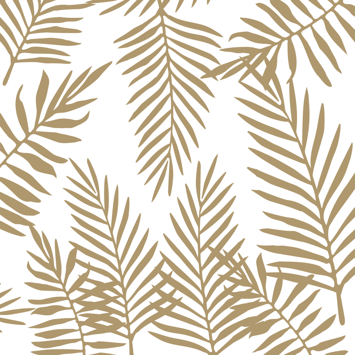 50 serviettes en ouate gold palm