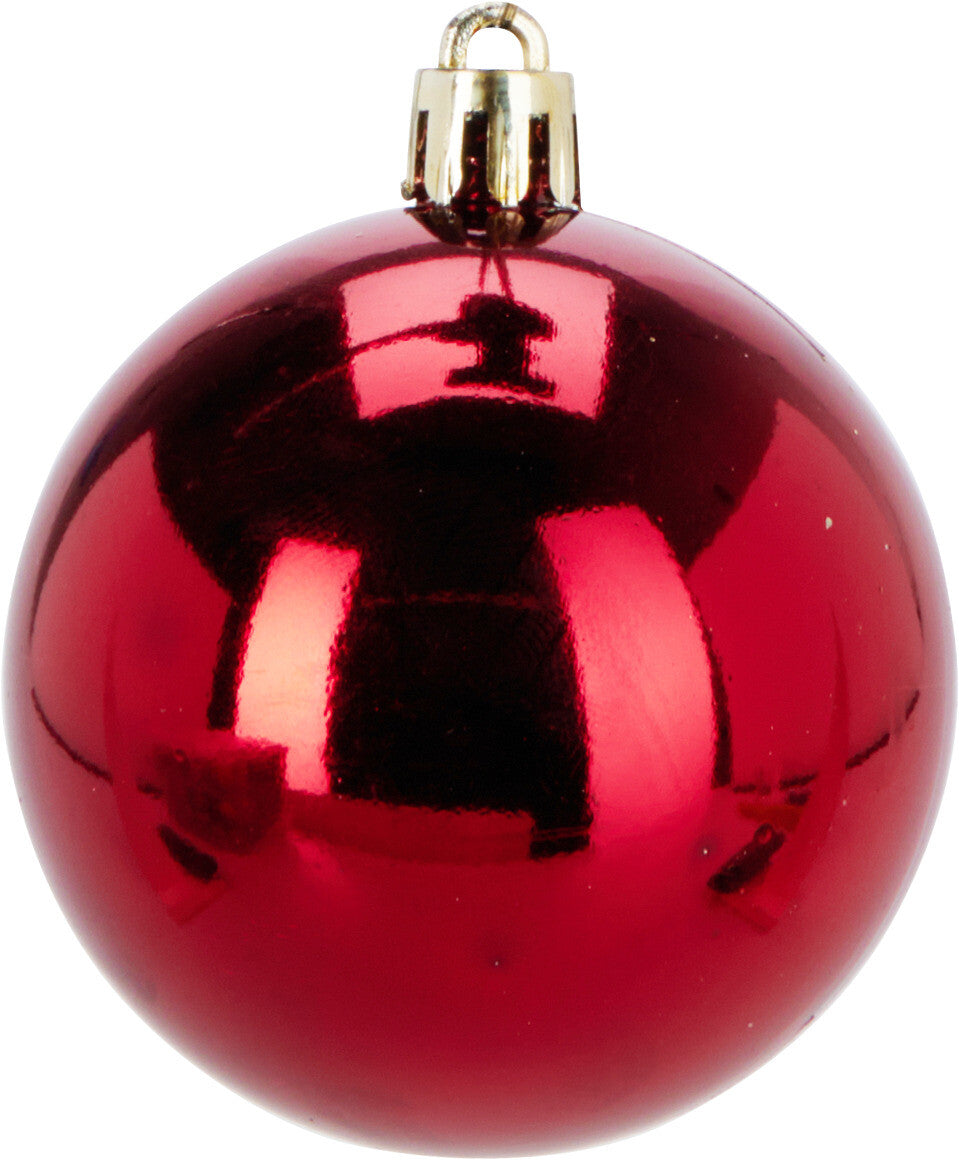 Lot de 70 boules de Noël rouges