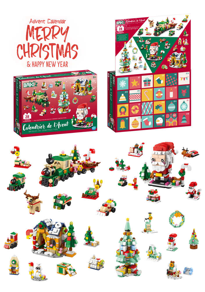 Calendrier de l’Avent figurines en briques Mojy – 2 modèles assortis
