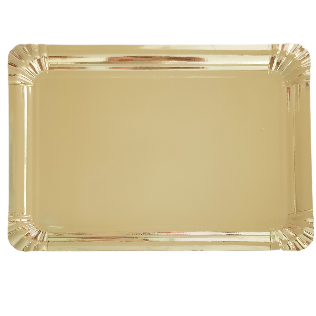 5 plateaux en carton or
