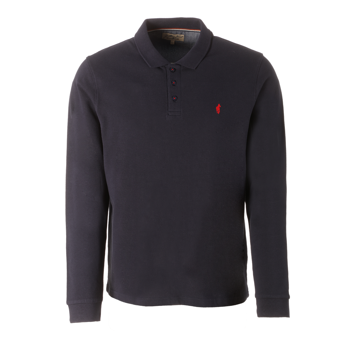 Polo piqué homme manches longues Gentleman Farmer marine – tailles S à XXL