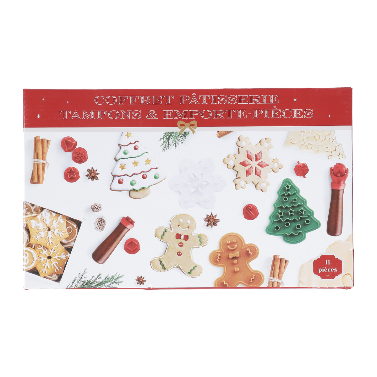 Coffret de tampon en silicone + emporte pièces Noël