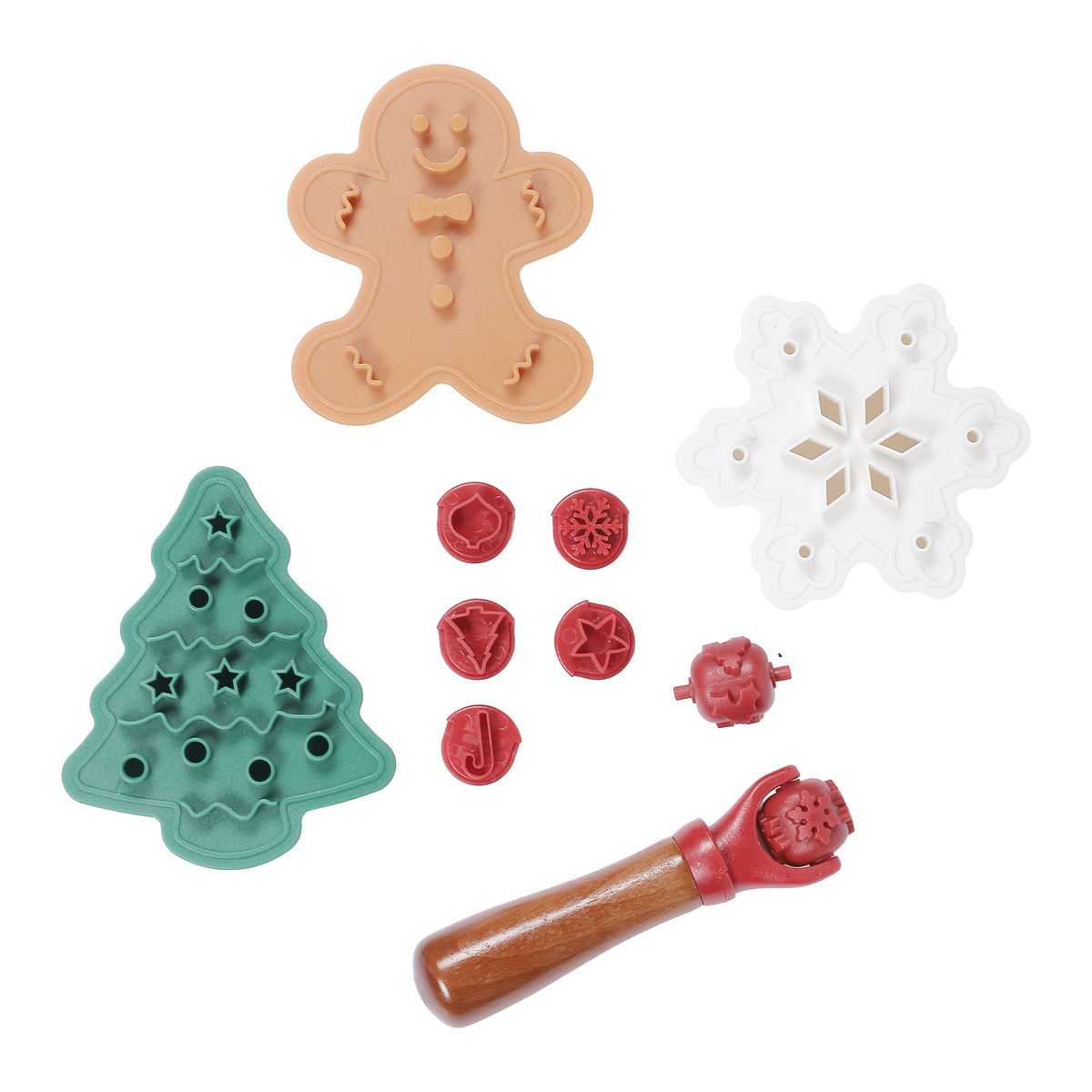 Coffret de tampon en silicone + emporte pièces Noël