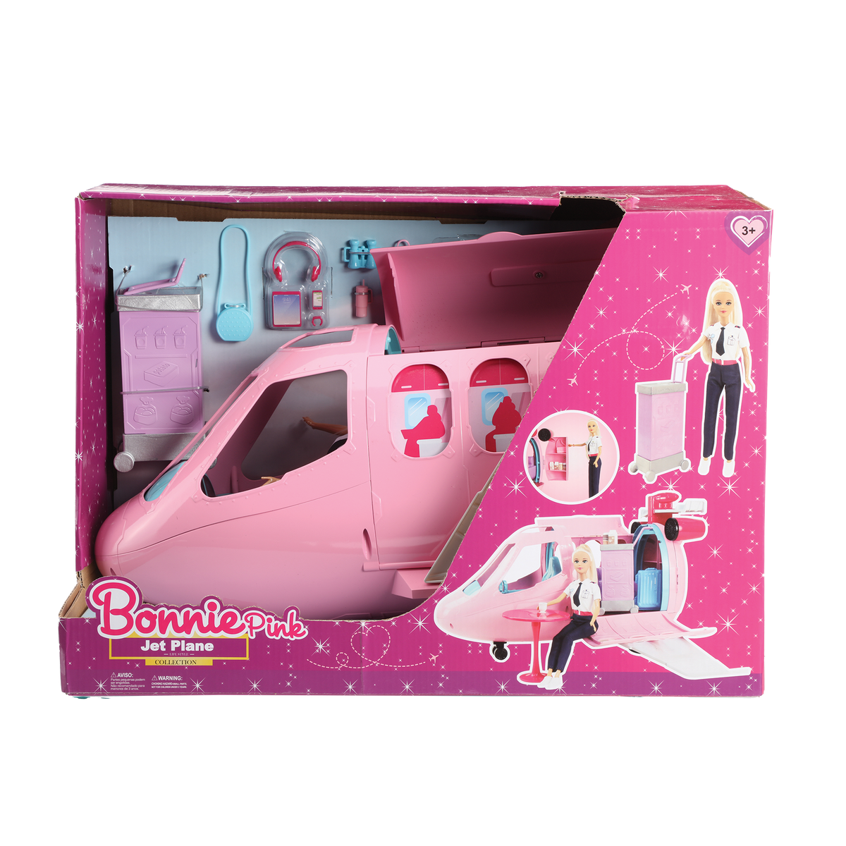 Avion pour poupée mannequin Mojy – 50 × 24 × 35 cm