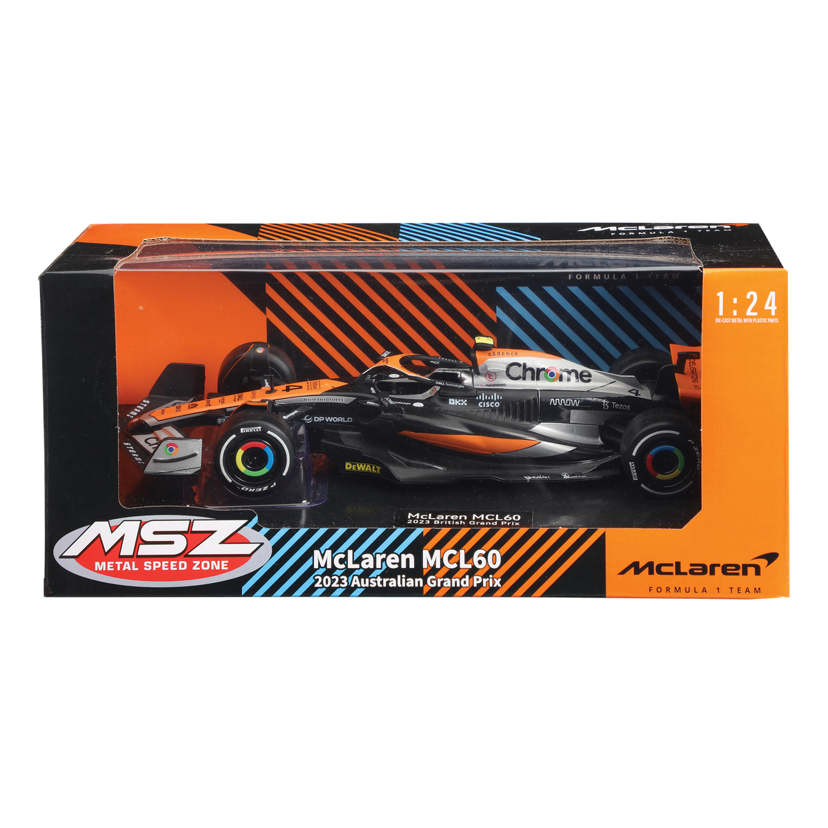 Voiture miniature Formule 1 en métal Mojy – 1/24, modèles assortis