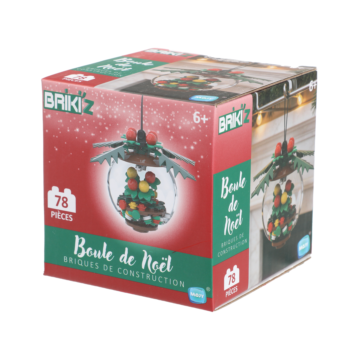 Boule de Noël à construire en briques Mojy – modèles assortis