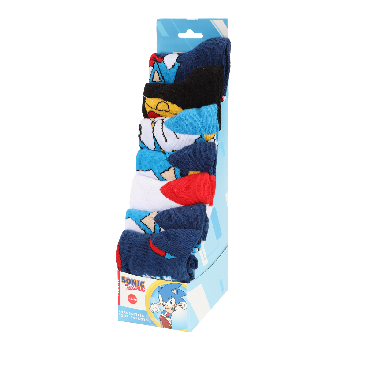 7 paires de chaussettes de Noël licence - Bleu foncé