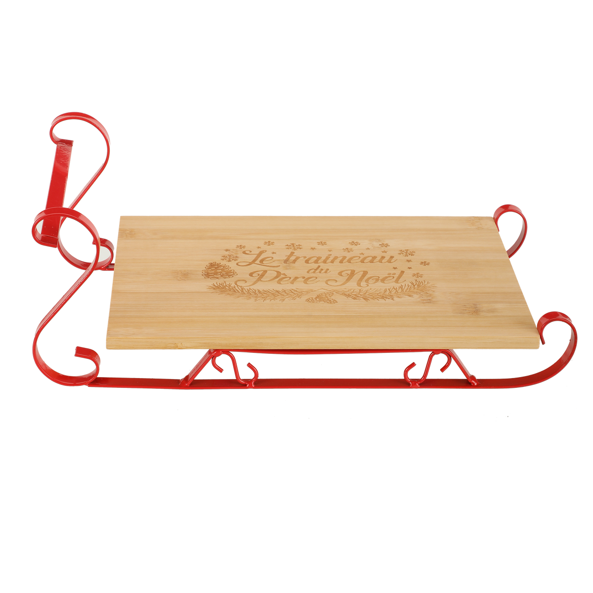 Plateau de présentation traineau du Père Noël  - Rouge