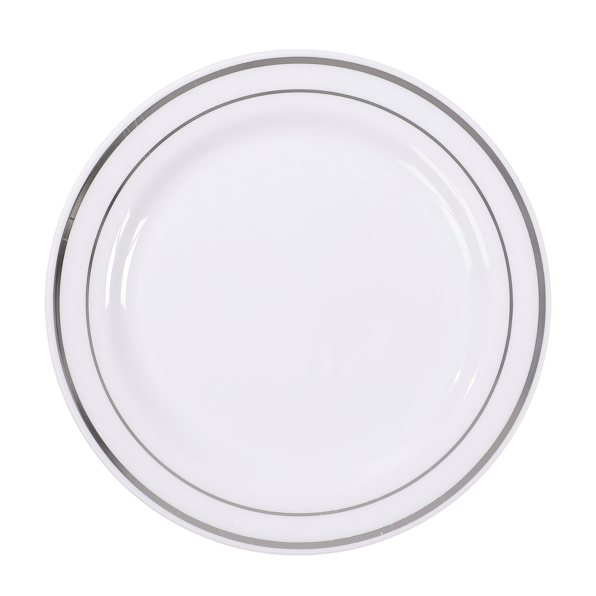 Lot de 6 assiettes blanches liseré 26 cm