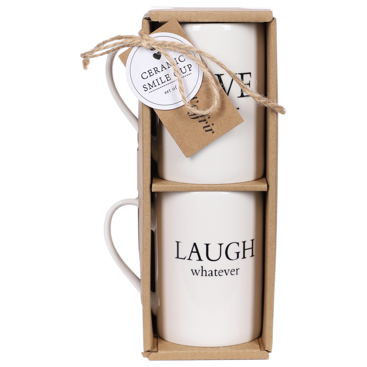 2 tasses en céramique - Blanc