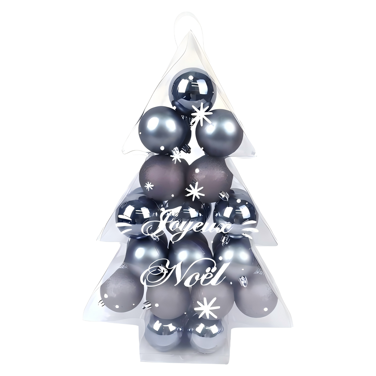 Lot de 34 boules de Noël décoratives - Bleu