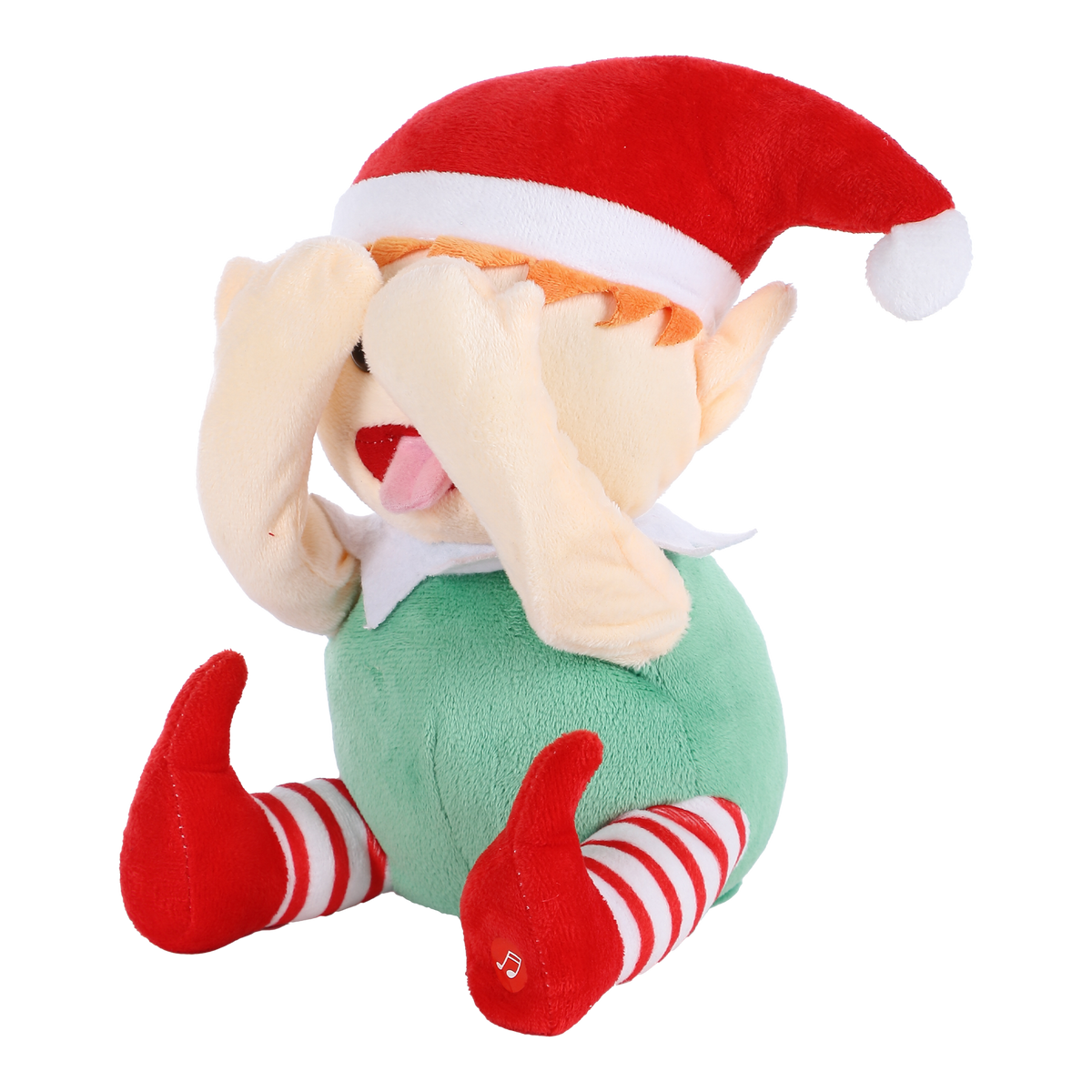 Peluche de Noël dansante Poudre d’Étoile – 3 modèles, 13,5 × 10 × H. 30 cm - Vert