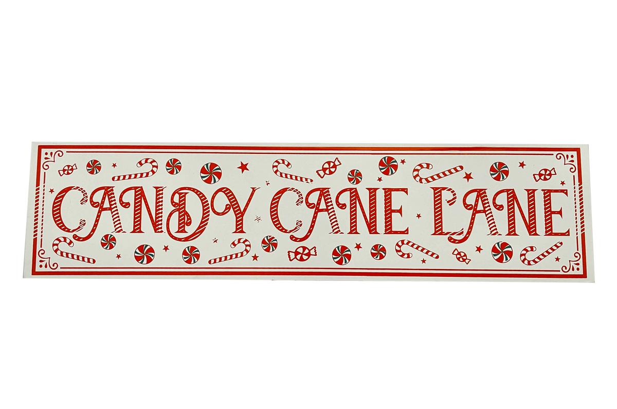 Panneau de Noël Candy Cane Lane