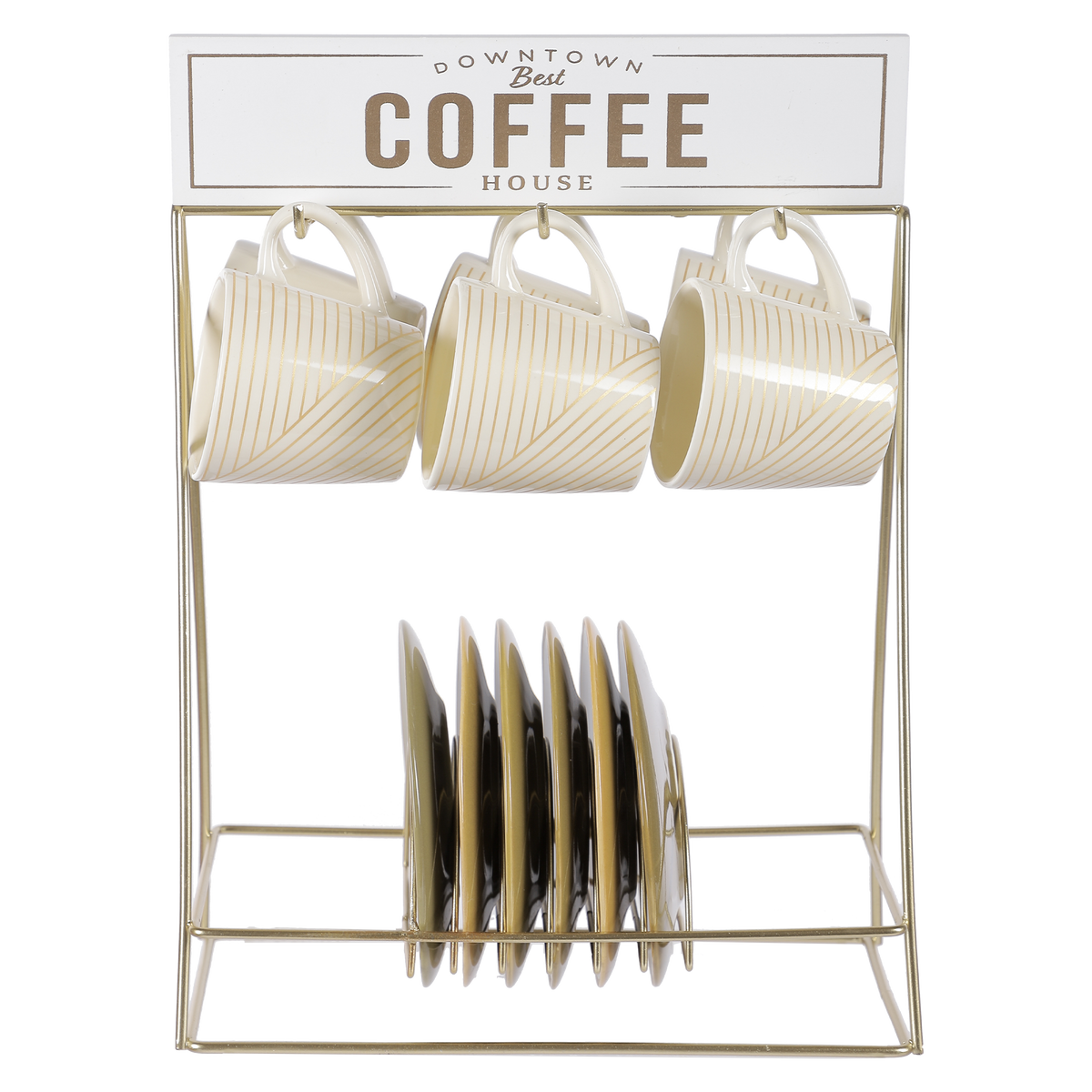 Support 6 tasses et 6 sous tasses