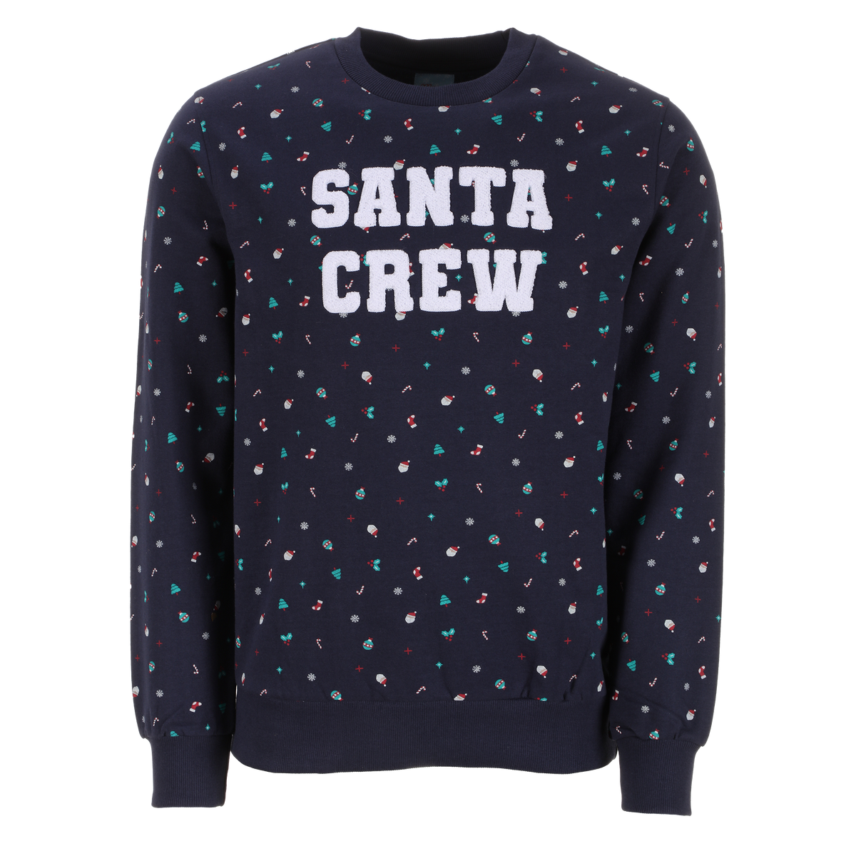 Sweat col rond de Noël - Bleu foncé