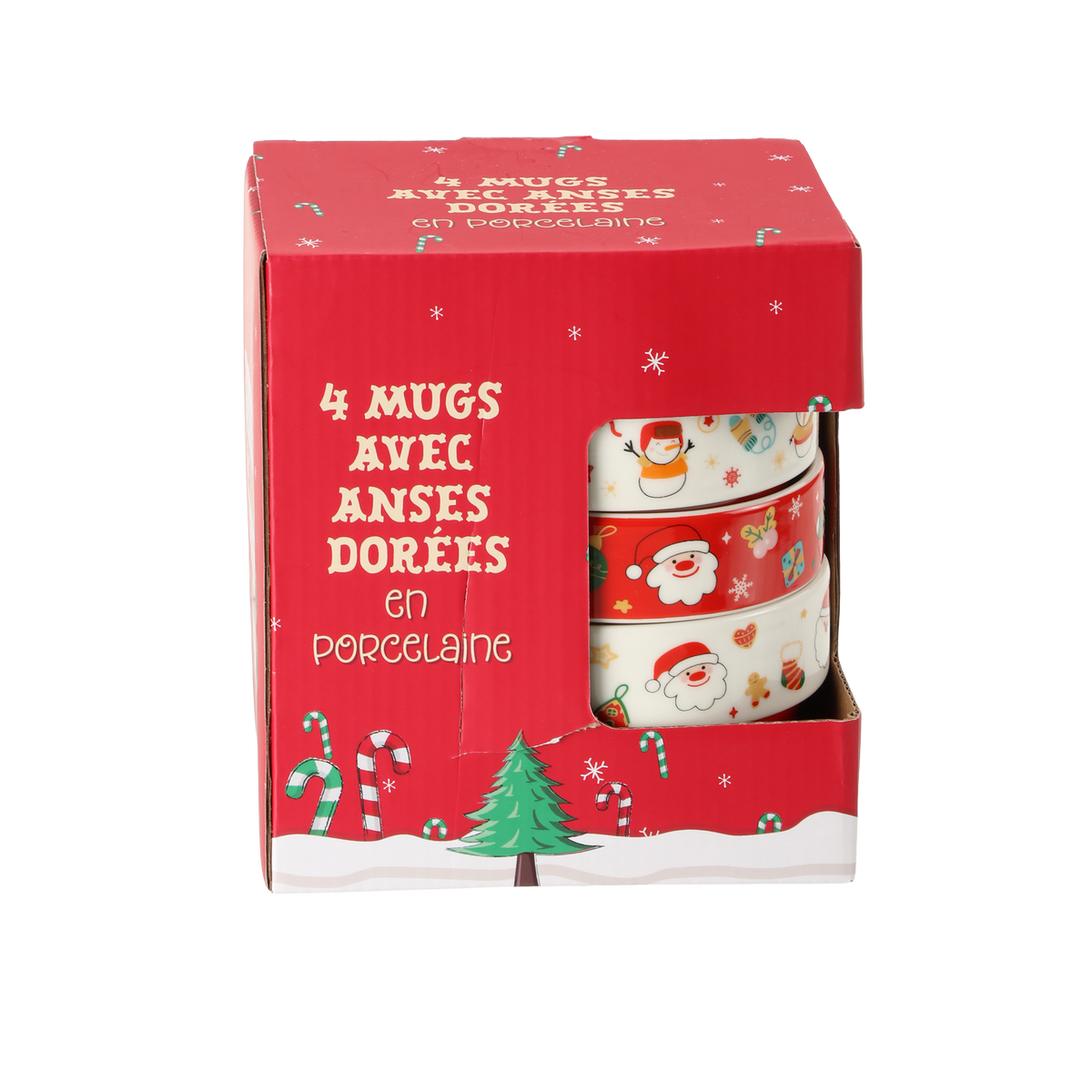 4 mugs de Noël