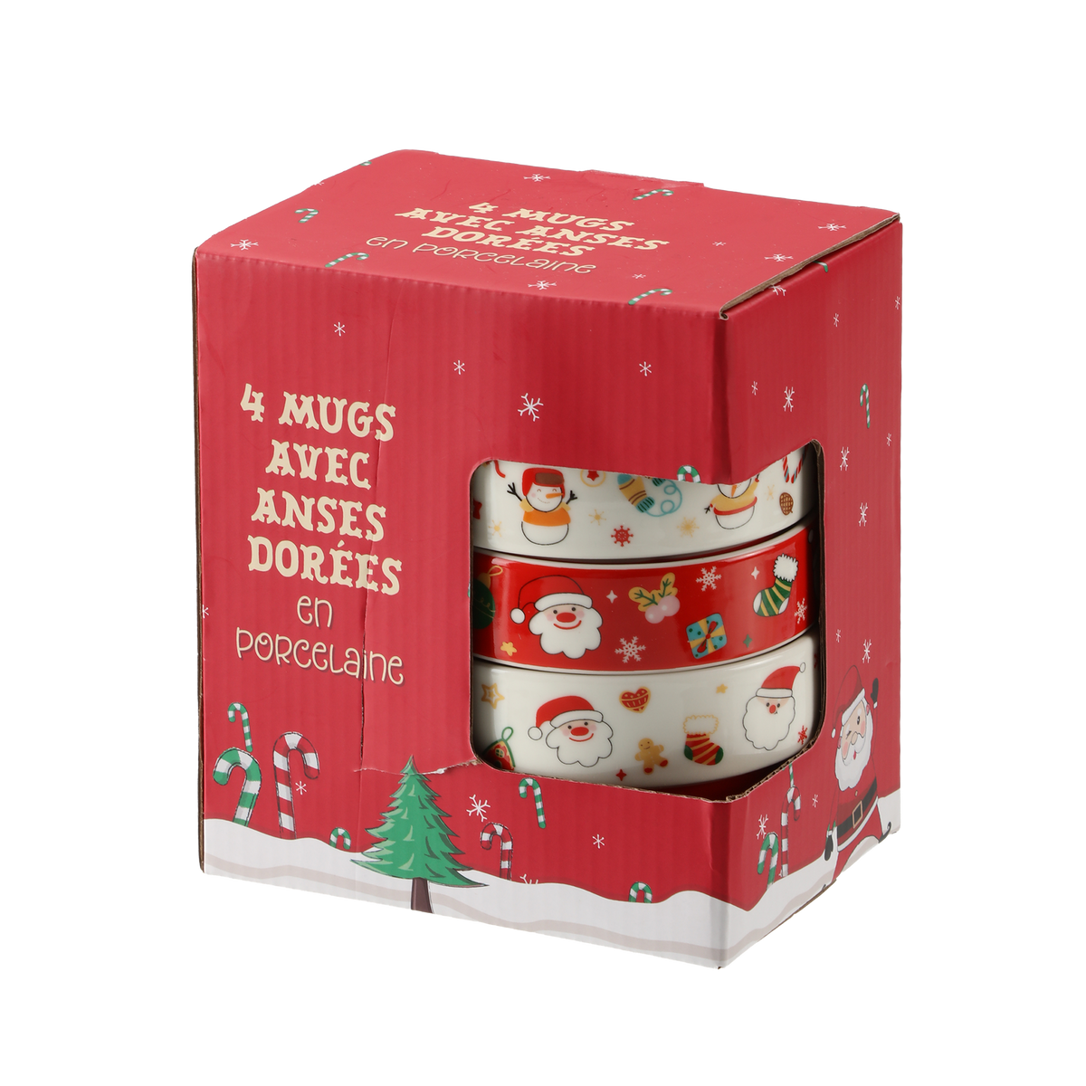 4 mugs de Noël