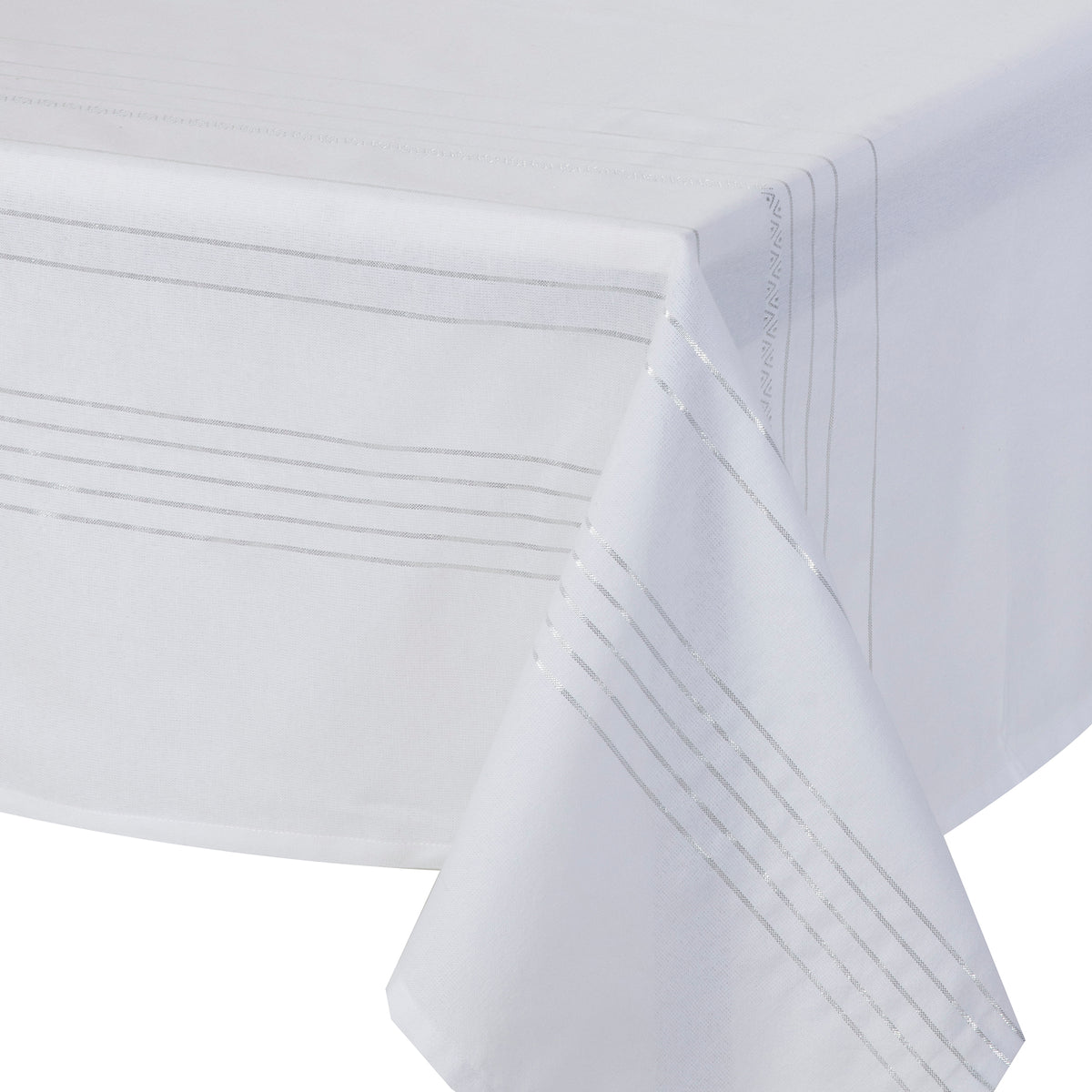 Nappe de Noël motif fils argentés