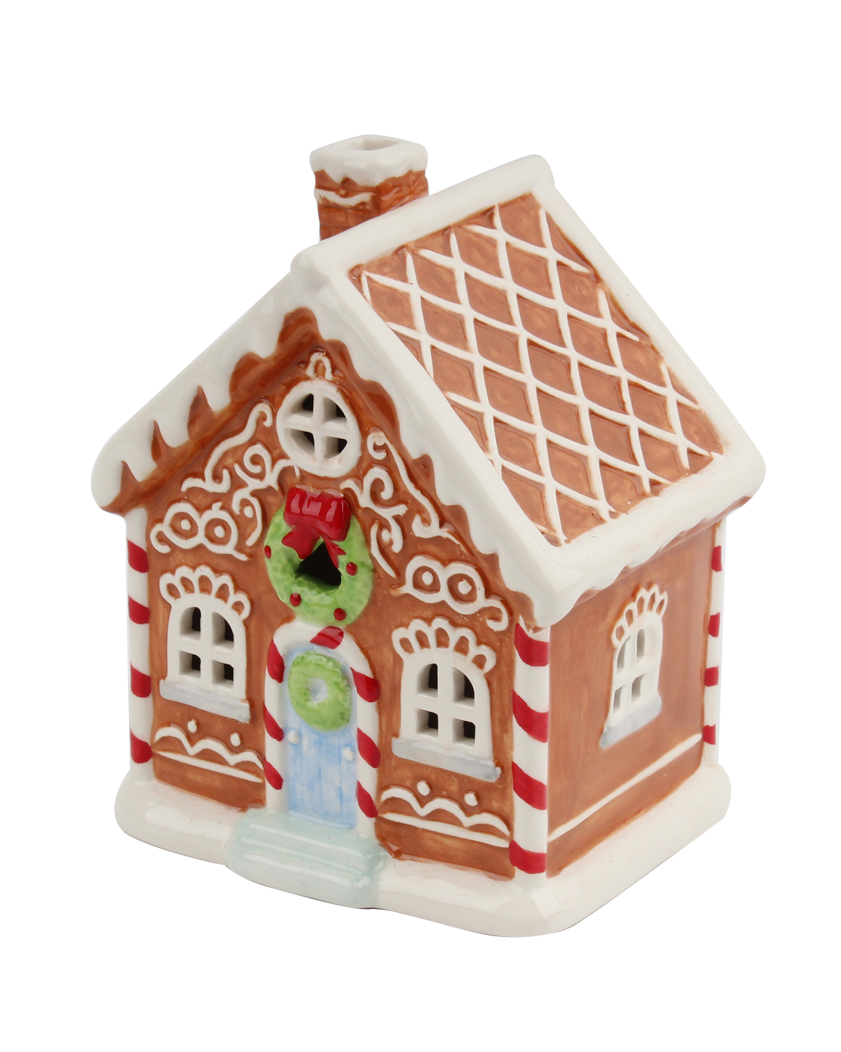 Maison de Noël pain d’épice en céramique à LED