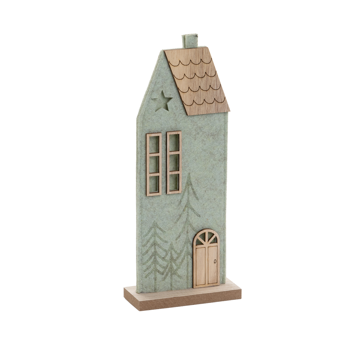 Maison de Noël en feutrine à poser décoration – 24 cm