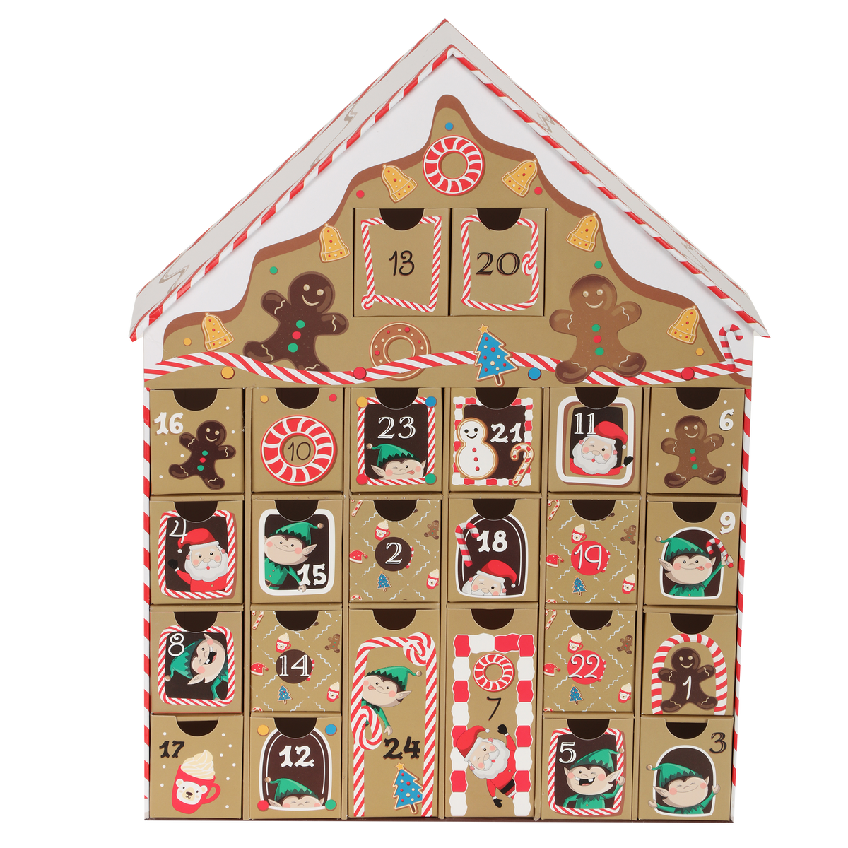 Calendrier de l'Avent personnalisable  - Marron