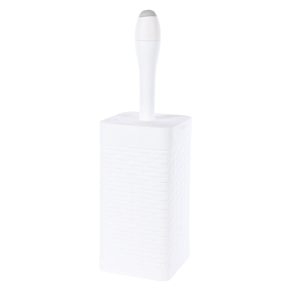 Brosse WC Carrée avec réservoir + support  - Blanc