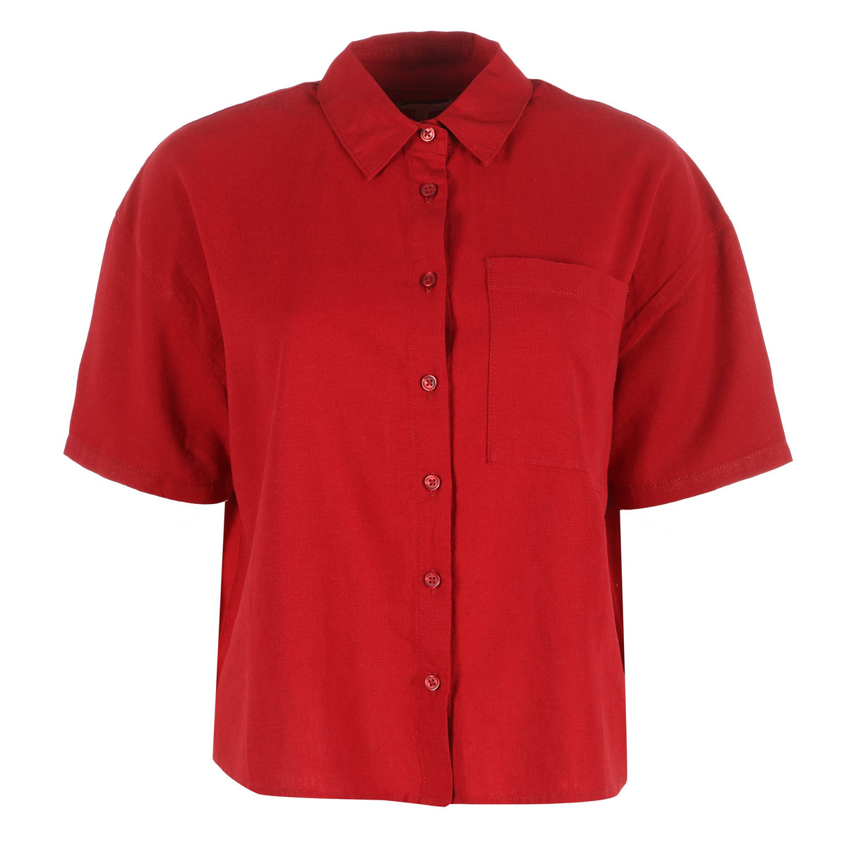 Chemise manche courte - Rouge